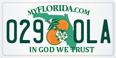 FL license plate 0290LA