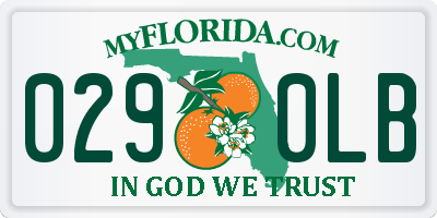 FL license plate 0290LB