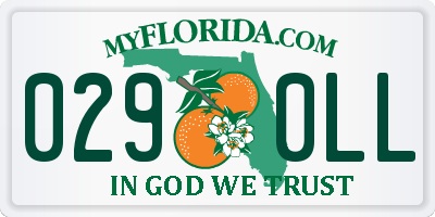 FL license plate 0290LL