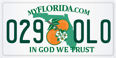 FL license plate 0290LO