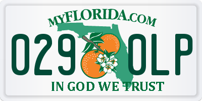 FL license plate 0290LP