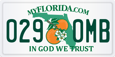 FL license plate 0290MB