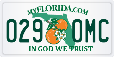 FL license plate 0290MC