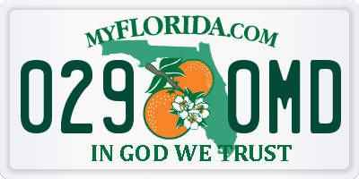 FL license plate 0290MD