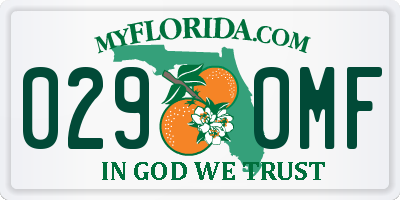 FL license plate 0290MF