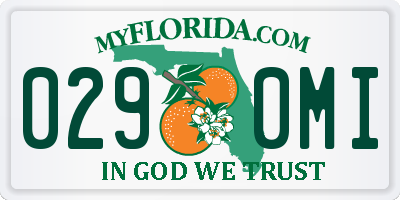 FL license plate 0290MI