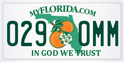 FL license plate 0290MM