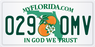 FL license plate 0290MV