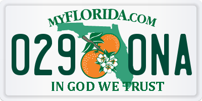FL license plate 0290NA