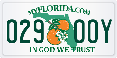 FL license plate 0290OY