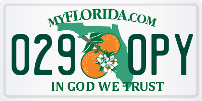 FL license plate 0290PY