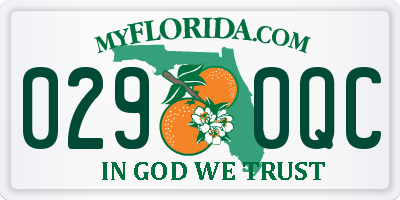 FL license plate 0290QC