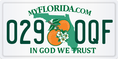 FL license plate 0290QF