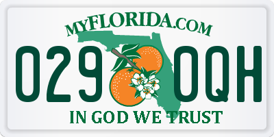 FL license plate 0290QH