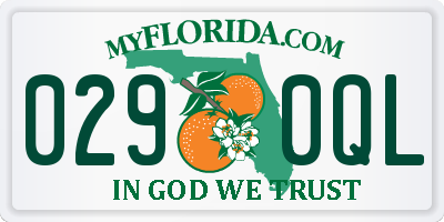 FL license plate 0290QL