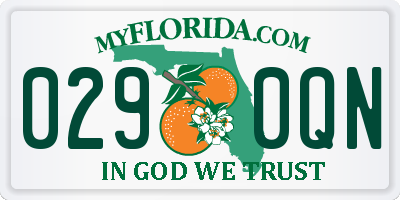 FL license plate 0290QN
