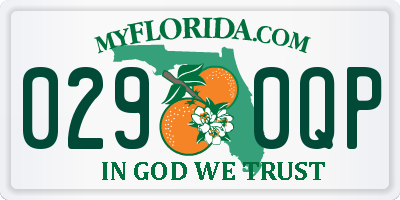 FL license plate 0290QP
