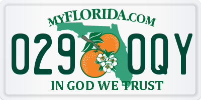 FL license plate 0290QY