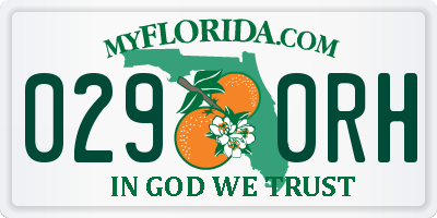 FL license plate 0290RH