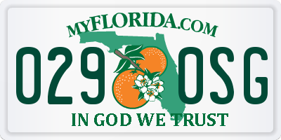 FL license plate 0290SG