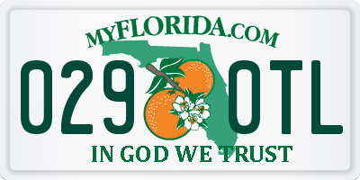 FL license plate 0290TL
