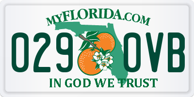 FL license plate 0290VB