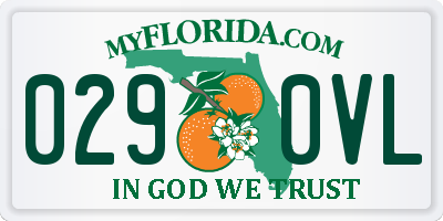 FL license plate 0290VL