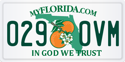 FL license plate 0290VM