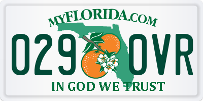 FL license plate 0290VR