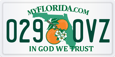 FL license plate 0290VZ