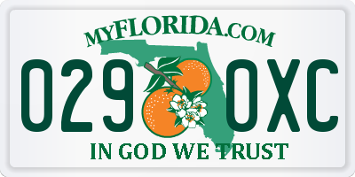 FL license plate 0290XC