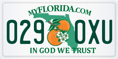 FL license plate 0290XU