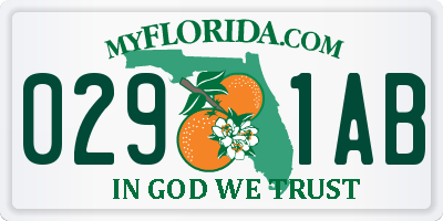 FL license plate 0291AB