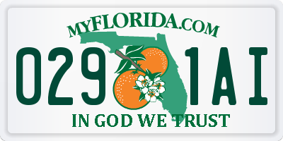 FL license plate 0291AI