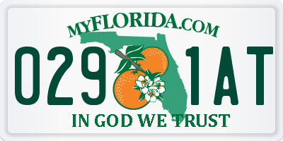 FL license plate 0291AT