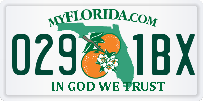 FL license plate 0291BX