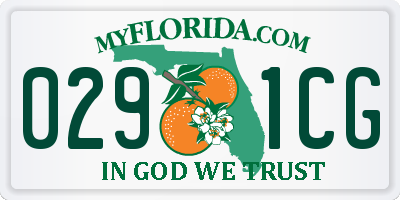 FL license plate 0291CG