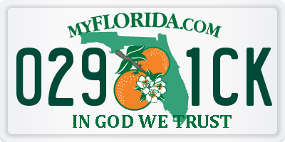 FL license plate 0291CK