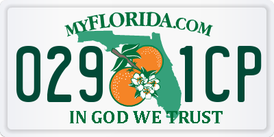 FL license plate 0291CP
