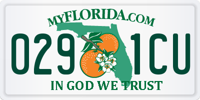 FL license plate 0291CU