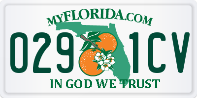 FL license plate 0291CV