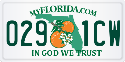 FL license plate 0291CW