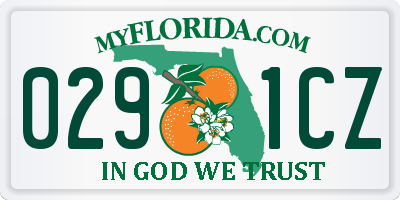 FL license plate 0291CZ