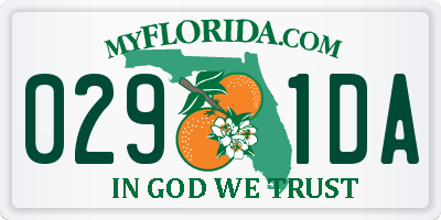 FL license plate 0291DA