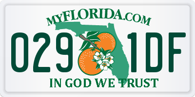 FL license plate 0291DF