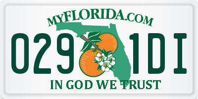 FL license plate 0291DI