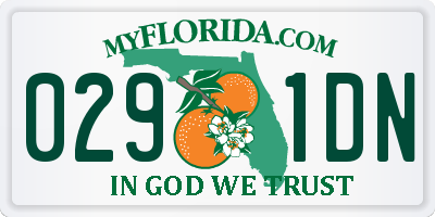FL license plate 0291DN