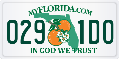 FL license plate 0291DO