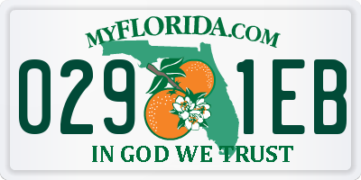 FL license plate 0291EB