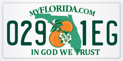FL license plate 0291EG